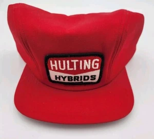 Vintage Hulting Hybriden Farmer Patch Wintermütze K Produkte Ag nicht verstellbar 7 3/8" - Bild 1 von 6