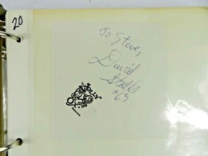 Dallas Cowboys Dave David Stalls Autographed 5 x 5" Napkin Jolly Ox AUTOGRAPH - Picture 1 of 3