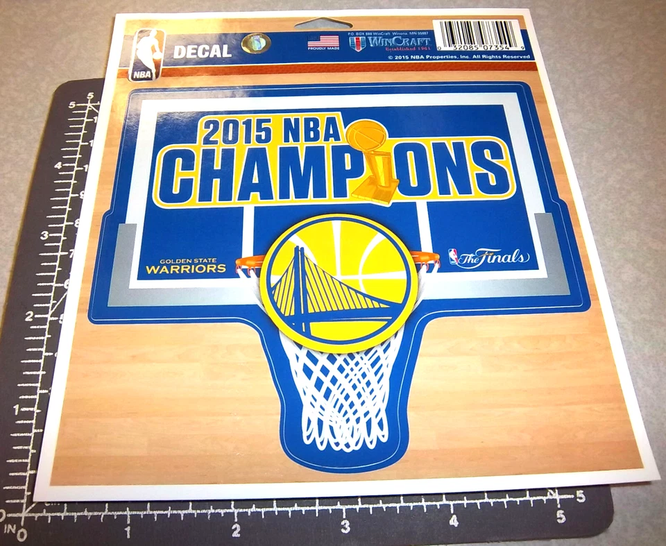 Golden State Warriors NBA 2015 Champions basketball team decal - Image 1 of 1