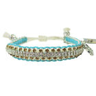 Rose Gonzales "vanessa" Rodeo Collection Woven Bracelet Turquoise & Cream
