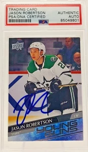 2020-21 Upper Deck Jason Robertson Autographed Hand Signed Young Guns #235 - PSA - Picture 1 of 15