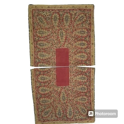 Juego de 2 fundas de almohada Chaps Ralph Lauren Montauk King algodón rojo azul cachemira Foto 1 de 4