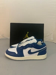 Air Jordan 1 Low SE GS Industrial Azul Niños Zapatos Talla 6Y FN9137 141 - Imagen 1 de 4