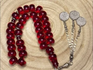 Rosario Faturan alemán hecho a mano oración islámica 33 cuentas Tasbih Masbaha - Imagen 1 de 1