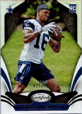 2018 Certified Football Cedrick Wilson Jr. Mirror Numbered of 499 Cowboys ROOKIE - Image 1 of 2