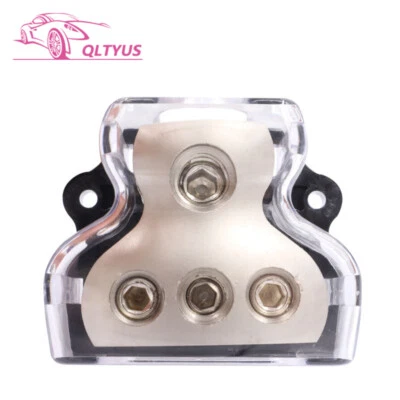 3 Way Distribution Block Car Audio Power Wire Splitter 0 Gauge GA in 4 Gauge Out - Image 1 of 4