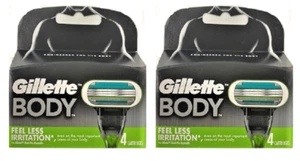 Recambios de hoja de afeitar Gillette Body, caja fuerte para ducha, 4 cartuchos (paquete de 2) - Imagen 1 de 1