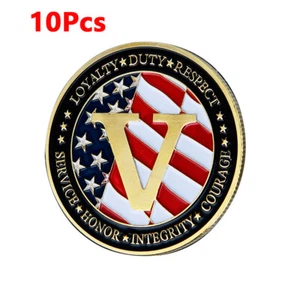 10 PCS Veterans Army LOYATY DUTY RESPECT Collection Challenge Coin Gift - Picture 1 of 8