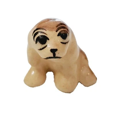 Hagen Renaker Miniature Cocker Spaniel Tan Puppy Seated 1" Tall A-97 - Image 1 of 4