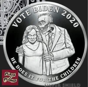 SCUDO ARGENTO 1 OZ PROOF | 2020 | VOTO BIDEN - PER I BAMBINI | USSA 2020 #8 - Foto 1 di 8