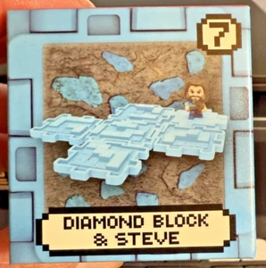 McDonalds Happy Meal Toy -Minecraft Movie #7 Diamond Block & Steve - Picture 1 of 3
