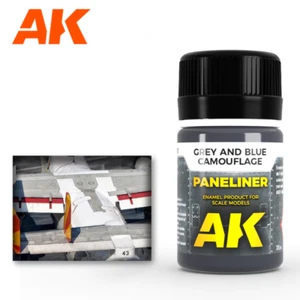 AK Interactive Air Series Panel Liner Grey & Blue Camouflage Enamel Paint 35ml B - Picture 1 of 3