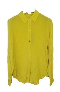 MAISON SCOTCH&SODA talla M? CAMISAS MANGA LARGA TOP BLUSA TRABAJO SÓLIDO AMARILLO - Imagen 1 de 8