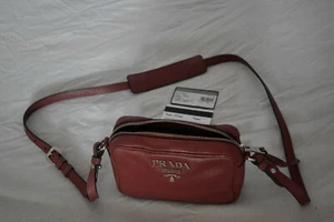 Prada 1BH079 Rubino Vitello Leder Bandoliera Schulter Umhängetasche Handtasche - Bild 1 von 12