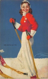 Mutoscope "Red White And You" DeVoss Artist Litho USA Pin-Up - Picture 1 of 2