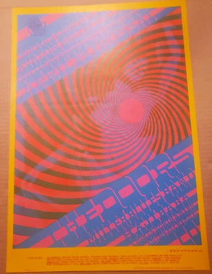 Vintage AVALON BALLROOM PSYCHEDELIC ROCK POSTER 1967 The Doors Steve Miller - Image 1 of 4