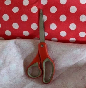 Acrylic Felt hot pink / light Red with White Polka Dots 60 inches By The Yard - Picture 1 of 3