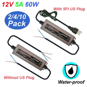 AC 110V to DC 12V Transformer 12 Volt Power Supply 60W 150W for Outdoor Lights - Picture 1 of 14