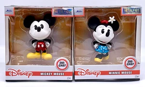 Disney Classic Mickey Mouse + Minnie Mouse 4" Die Cast Metal Figures Metalfigs - Picture 1 of 9