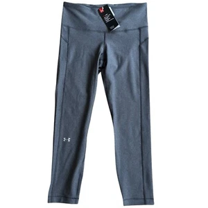 NEW Under Armour Cropped Legging Womens Sz Medium Gray Yoga Pants Stretch - Picture 1 of 9