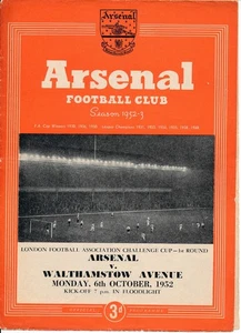 Arsenal v Walthamstow Avenue (London Challenge Cup) 1952/1953 Championship Year! - Bild 1 von 1