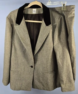 Ms. Russ Damen Blazer und Rock Set mit Hahnentritt Knopfleiste siehe Maße - Bild 1 von 10