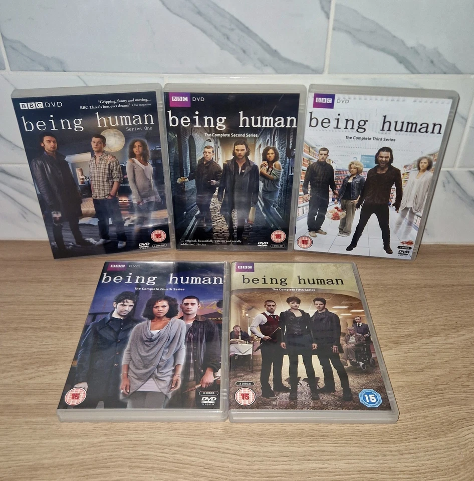 BEING HUMAN - The Complete Series 1-5 (DVD, 14-Disc Set). Starring Aidan Turner. - Image 1 of 1
