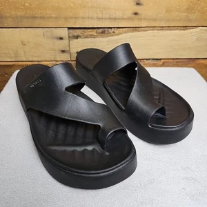 Crocs Getaway Damen-Plateausandalen H-Riemen Keilsandalen schwarz Größe 10 W - Bild 1 von 10