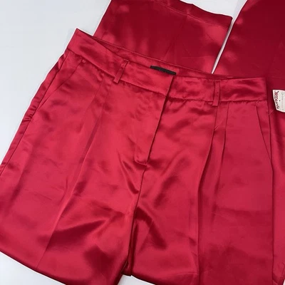 House of Harlow 1960 Women's Red Satin Pants Wide-Leg Size 10 NWT - Image 1 of 4
