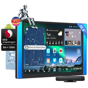 ATOTO 12.5'' QLED Android Car Radio Double Din Car Play 4G LTE Dual Camera Cord - Bild 1 von 10