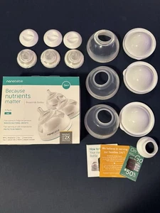 Nanabebe 3-Pack Breastmilk Baby Bottle 5 oz/150ml Teal 0M+ - Foto 1 di 4