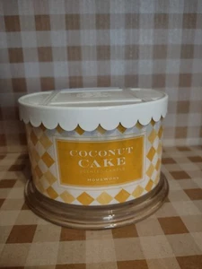 Homeworx By Slatkin & Co COCONUT CAKE Four Wick Candle Decorative Lid NEW! - Picture 1 of 5