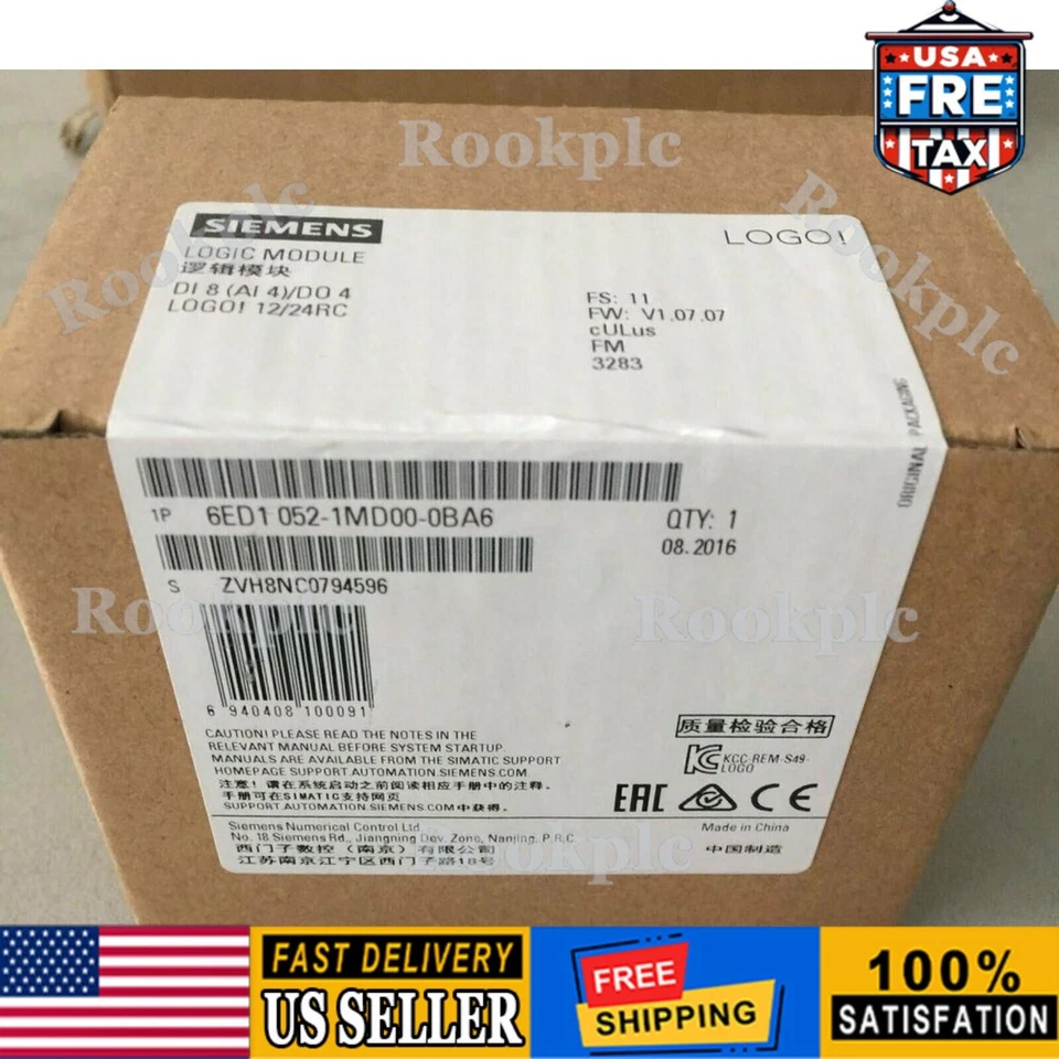 New Siemens 6ED1052-1MD00-0BA6 6ED10521MD000BA6 LOGO 12/24RC logic module - Image 1 of 1