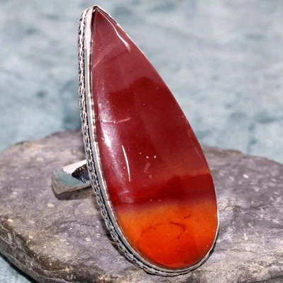 Mookaite 925 Silver Plated Ring US 9 Best Gifts GW - Image 1 of 3