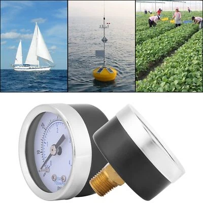 1/8'BSPT Manometer Hydraulikmanometer Luftdruckmesser 0-60psi 0-4bar Druckmesser - Bild 1 von 4