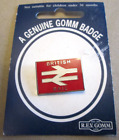Railway: British Rail Red Logo Metal & Enamel Badge R.E.V Gomm - On Card.