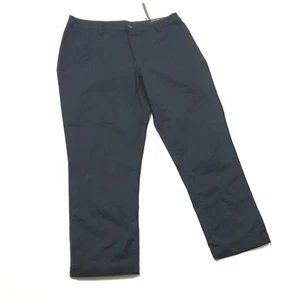 Asos Pants Size 34W 30L Chinos Khaki Navy Blue Flat Front Rolled Hem New FLAW - Picture 1 of 7