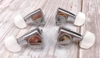 1/14 Ukulele chrome plated machine head tuner peg key 2R2L 327C-P8W - Image 1 of 4