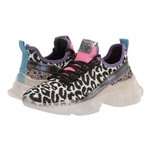 Girl's Steve Madden JMAXIMA Leopard Multi size 4 Sneaker - Picture 1 of 13