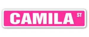 CAMILA Street Sign Childrens Name Room Metal Sign Decal - Picture 1 of 14