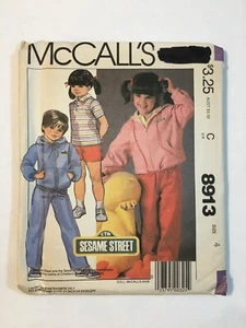 McCall's 8913 Pattern Unisex Children's Sz 4 Jacket, Shirt, Pants & Transfer-New - Picture 1 of 4