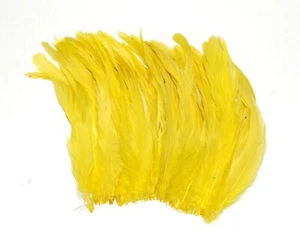 100 Piezas GALO Coque Flecos - AMARILLO 4-6" Plumas (Ajuste/Disfraz/Halloween) - Imagen 1 de 1