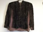 Vintage 1950S Fur Cape Jacket - Lovely Shaped Front - Size Small