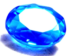 Oval Cut Blue Topaz 14.05 Cts. Loose Gemstone RH248 and bonus cards added - Picture 1 of 2