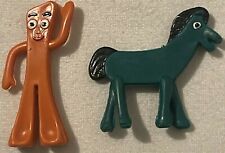 4 Vintage Gumby and Pokey Figurines 1970s 1980s, Both Colors Highly Collectible!