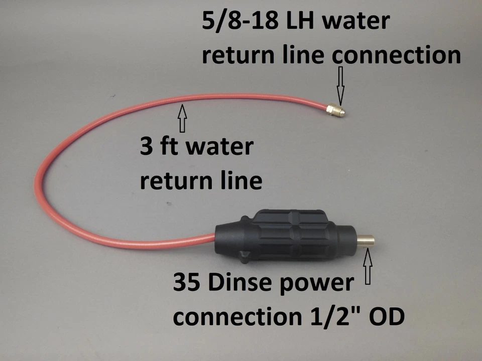 Adaptador de dinse antorcha Tig refrigerado por agua USAWeld para Miller 195377 Foto 1 de 1