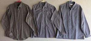 Arrow/Van Heusen/apt.9 Men's Grey Long Sleeve Shirts Size Large - Lot of 3 - Picture 1 of 7
