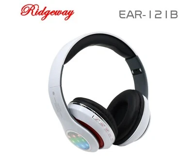  Bluetooth Stereo Headphones Built-in Microphone EAR-121B White Headset  - Photo 1/3