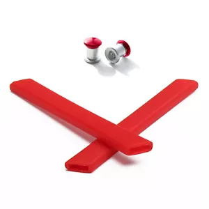 Perno y Pendientes hdhut Rojo Thru para-Oakley Mandíbula/Chaqueta Dividida/Chaqueta de Carreras - Imagen 1 de 1