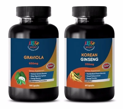 weight loss complex - GRAVIOLA – KOREAN GINSENG COMBO 2B - red ginseng powder or - Image 1 of 4